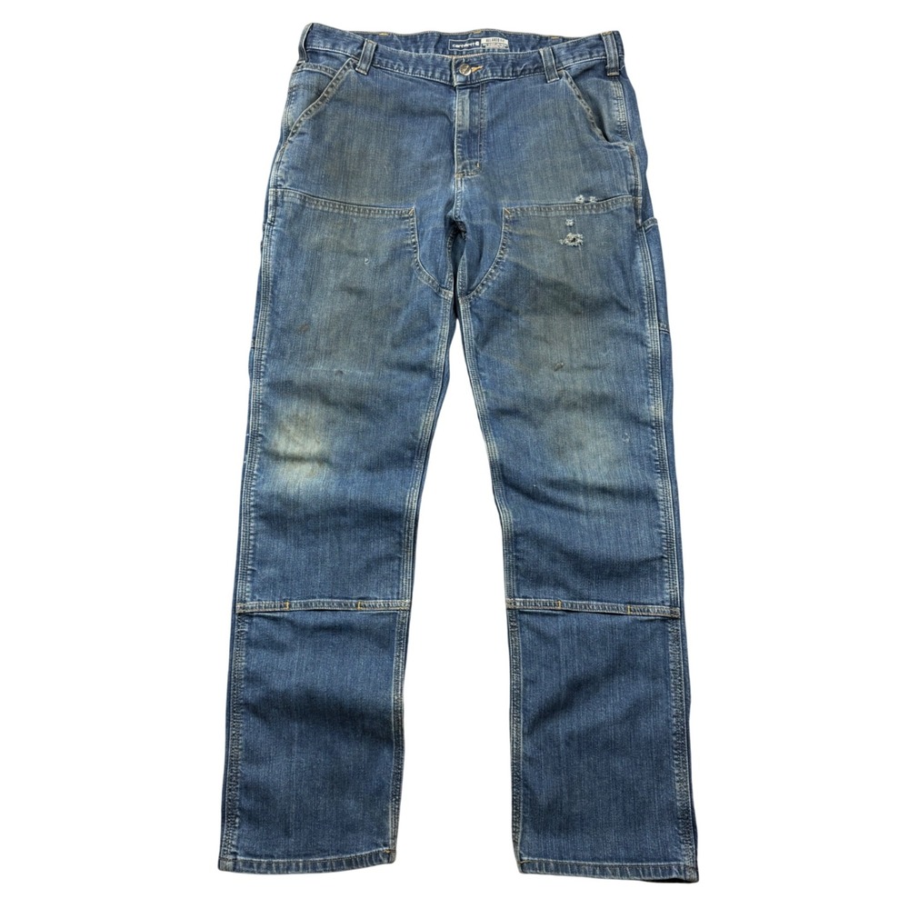 Carhartt Rugged Flex Relaxed Fit Double Front Utility Jeans Men 36x34 (35x32)